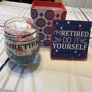 5” stemless wine glass w/gift box included